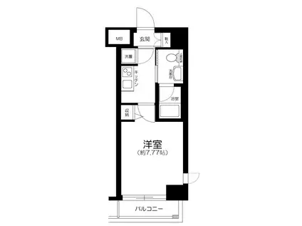 ドルチェ東京押上ツインズ弐番館(1K/5階)の間取り写真