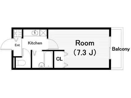 カサデルレイ(1K/3階)の間取り写真
