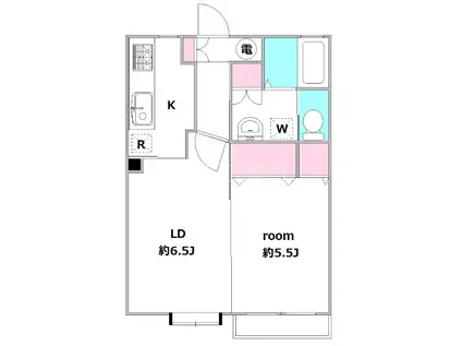 LA VERDE(1LDK/2階)の間取り写真