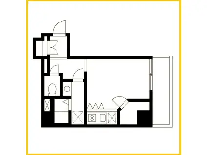 GROWTH MAISON 新横浜(1K/7階)の間取り写真