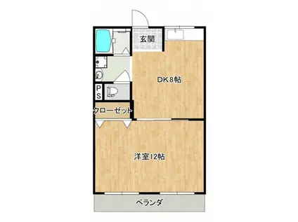 ハイツレジェンド(1DK/1階)の間取り写真