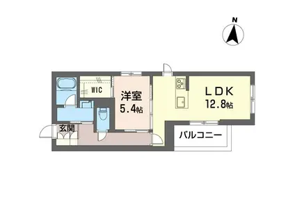 ヴォンデマルス立石(1LDK/3階)の間取り写真