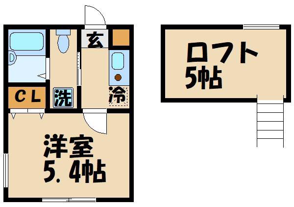 BRICKS F18(1K/1階)の間取り写真