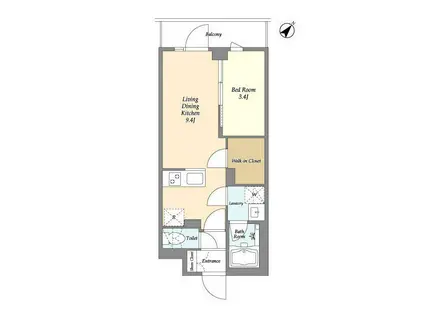 ドゥーエ曳舟II(1LDK/3階)の間取り写真