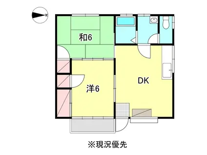 MOハイツ(2DK/1階)の間取り写真