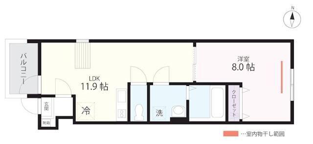 QUIET CRAB HOUSE TOGETHER瀬谷(1LDK/1階)の間取り写真