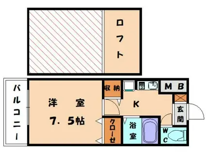 コンドミニアムパウゼ(1K/3階)の間取り写真