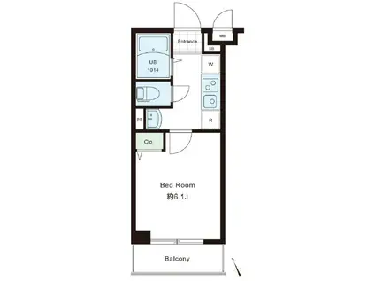 レピュア横浜片倉レジデンス(1K/3階)の間取り写真