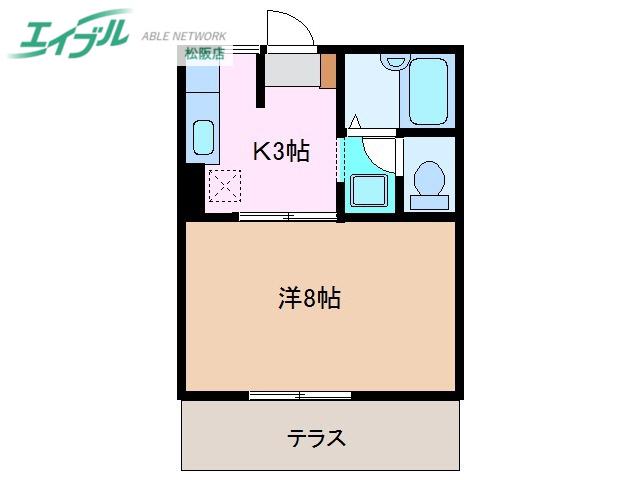ルミエールYOKOCHI(1K/1階)の間取り写真