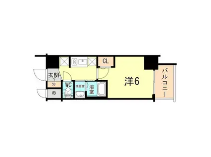 エステムコート神戸湊町(1K/11階)の間取り写真