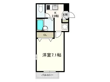 ファインコート三鷹(1K/3階)の間取り写真