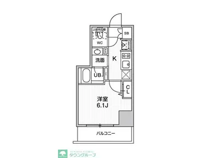 THE PALMS与野(1K/10階)の間取り写真