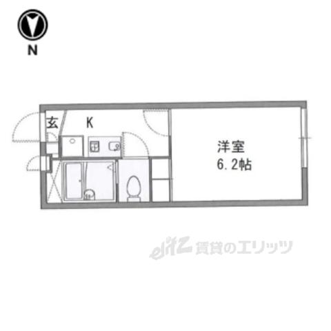 レオパレスグレイスⅡ(1K/2階)の間取り写真