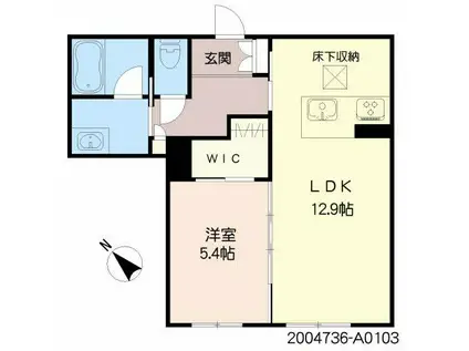 シャーメゾンクレイン(1LDK/1階)の間取り写真