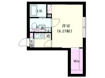 NSGATE中野坂上(1K/2階)の間取り写真
