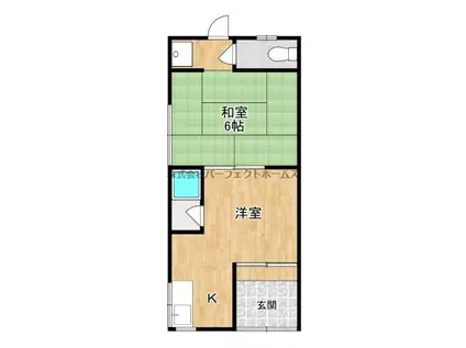 池田旭町アパート(2K/1階)の間取り写真