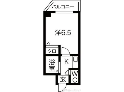 ベルエトワールK(1K/3階)の間取り写真
