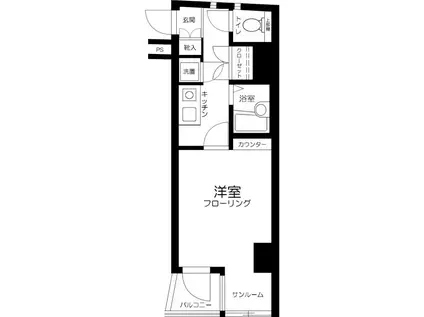 菱和パレス九段(1K/2階)の間取り写真