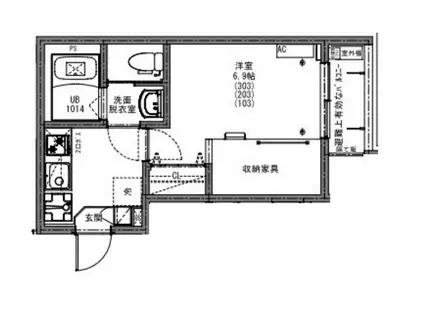 KEIAI RESIDENCE 北越谷IV(1K/2階)の間取り写真