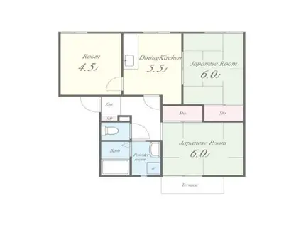 エスパシオ21(3DK/2階)の間取り写真