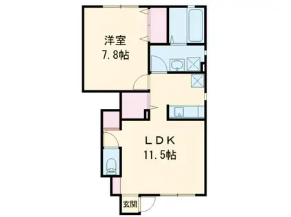 LEGACY大手町(1LDK/1階)の間取り写真