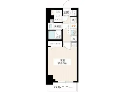 HY′S AVANCER 王子神谷(1K/6階)の間取り写真