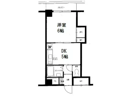 MSR天満東(1DK/3階)の間取り写真