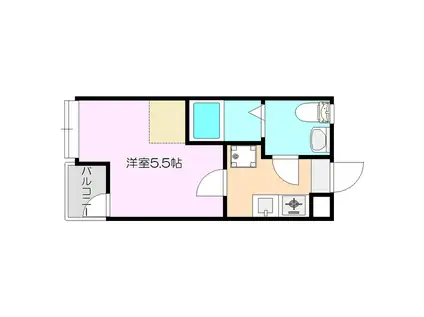 OOSUMIレジデンシャル(1K/2階)の間取り写真