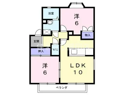ステージB(2LDK/2階)の間取り写真