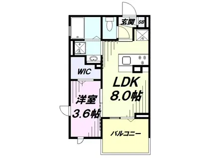 ファインカシワ(1LDK/3階)の間取り写真