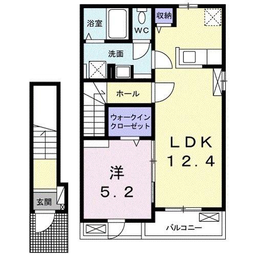 コンフォルト新川(1LDK/2階)の間取り写真