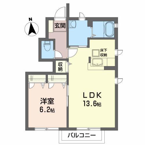 サニーサイドテラス将監(1LDK/1階)の間取り写真