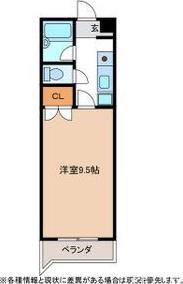 エクセレント西可児(1K/3階)の間取り写真