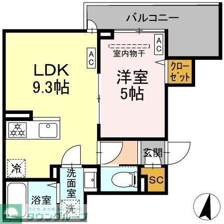 セレスティア大島(1LDK/3階)の間取り写真