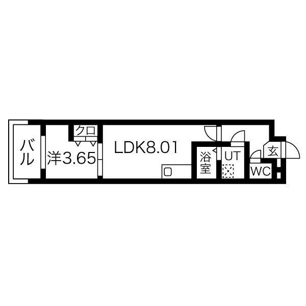ART TENNOUJI(1LDK/9階)の間取り写真