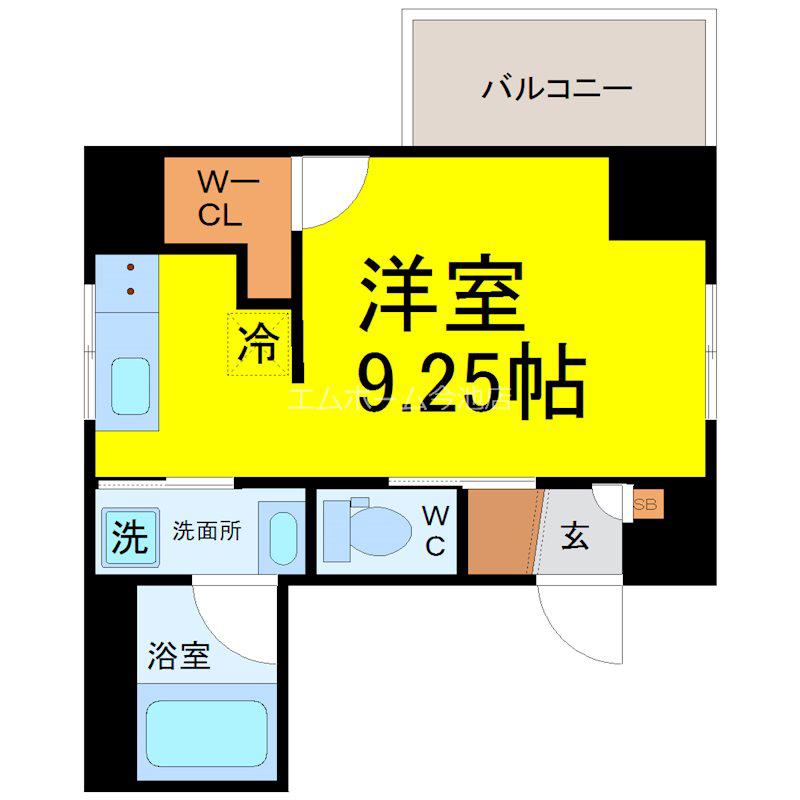 CASA AVENUE IKESHITA(ワンルーム/5階)の間取り写真