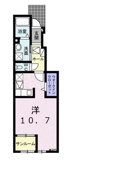 スフィーダI(ワンルーム/1階)の間取り写真
