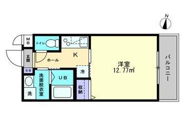LAVITA扇町 ラヴィータ扇町(1K/1階)の間取り写真