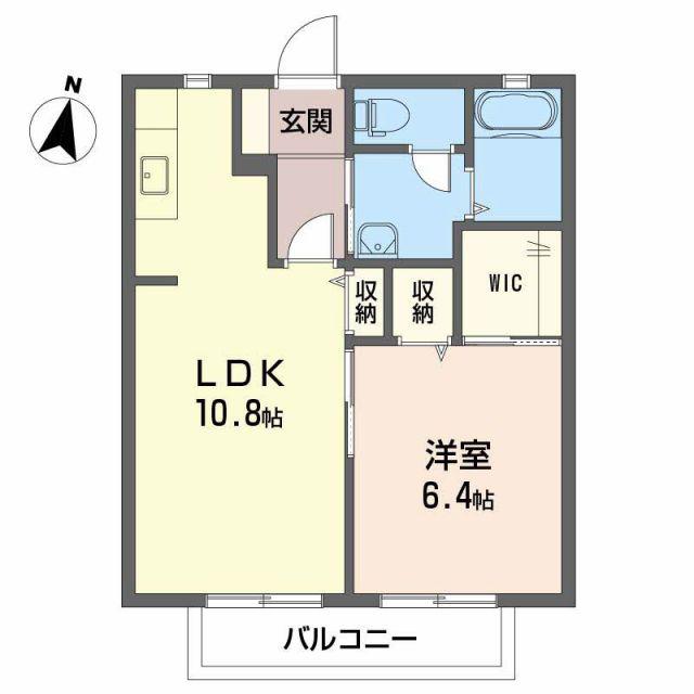 シャーメゾン公園通(1LDK/2階)の間取り写真