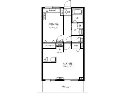 アークテラス多磨(1LDK/2階)の間取り写真