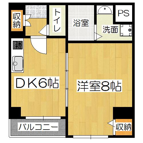 AFICION堀川(1DK/11階)の間取り写真