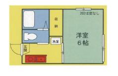 メゾンソレイユ第2(1K/2階)の間取り写真