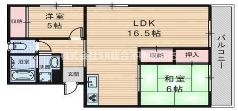 SAKURABASE東大阪(2LDK/3階)の間取り写真