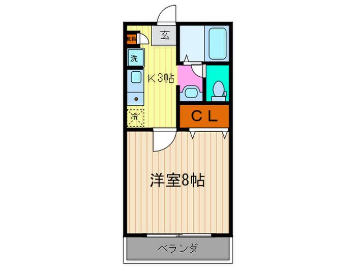 ルネットADACHI(1K/1階)の間取り写真