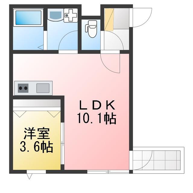 グランアクシス(1LDK/1階)の間取り写真