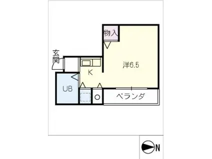 サンライズ原(ワンルーム/4階)の間取り写真