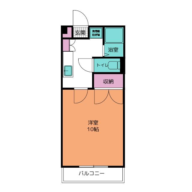 サンライズファミリアII(1K/1階)の間取り写真