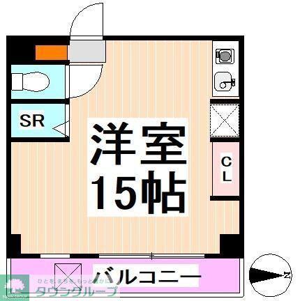 ドムス金城(ワンルーム/2階)の間取り写真
