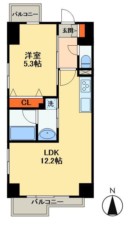 MA-SAKURA(1LDK/3階)の間取り写真