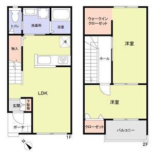 フォレストメゾン高石(2LDK/1階)の間取り写真